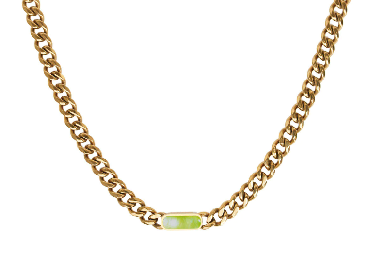 Columba Green Mother of Pearl Necklace