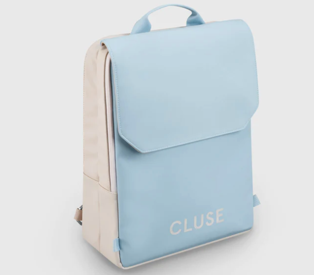Cluse Reversible Backpack Beige and Light Blue