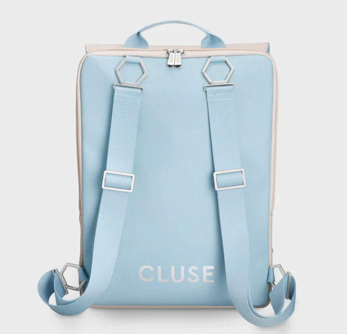 Cluse Reversible Backpack Beige and Light Blue