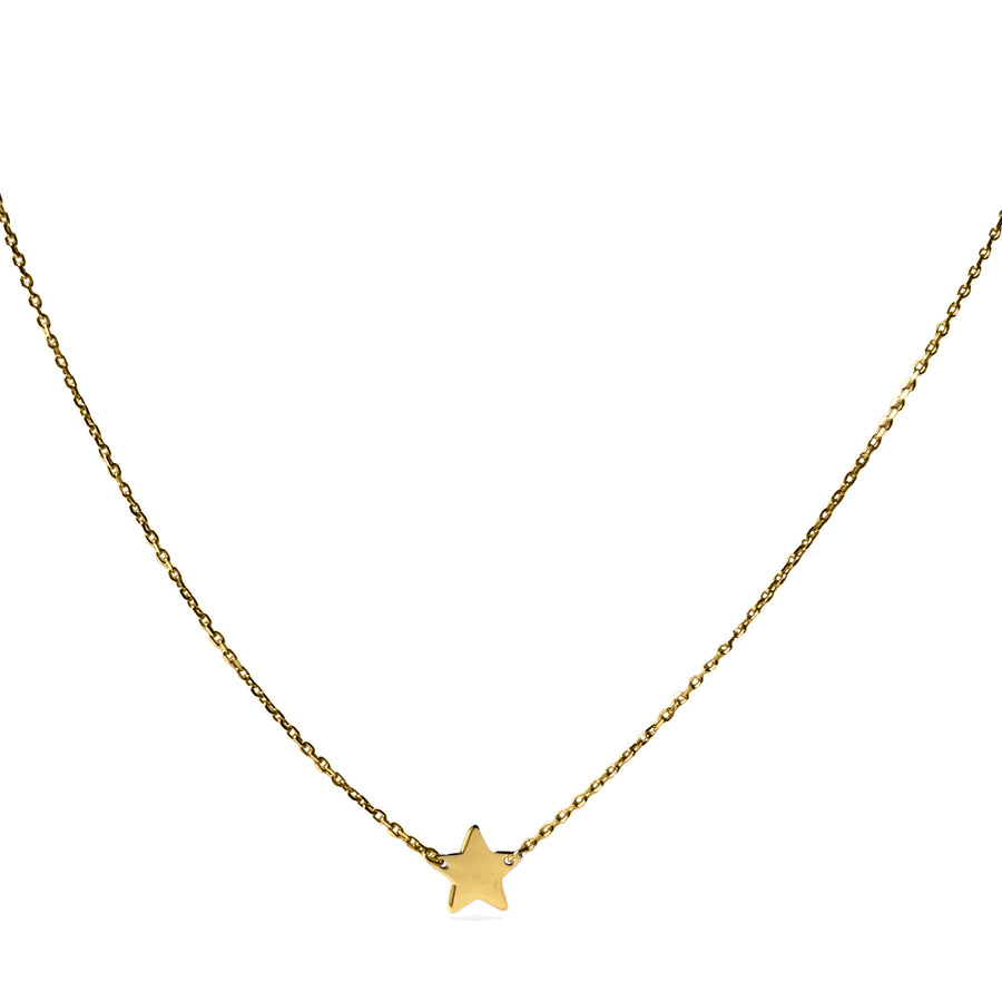 Single 9ct Gold Star Necklace