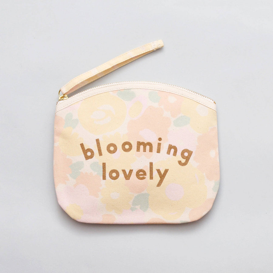 Blooming Lovely - Floral Canvas Pouch