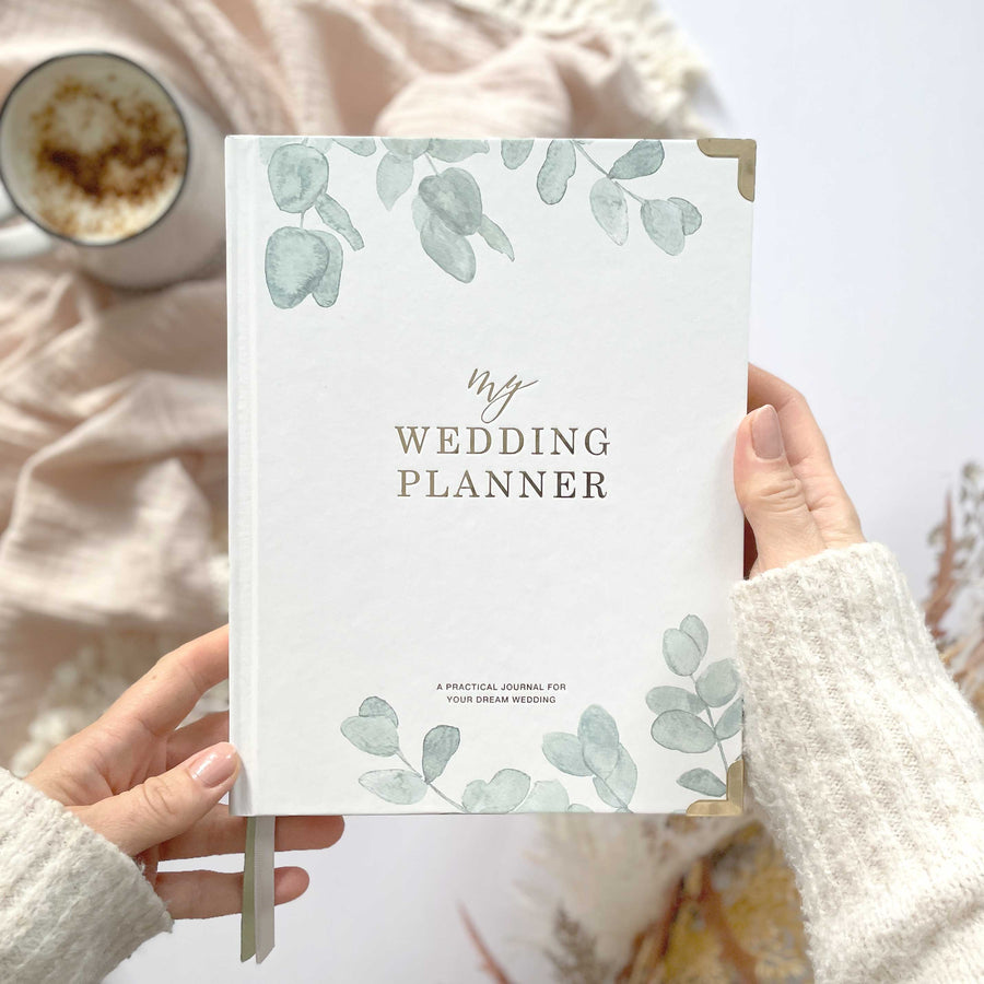 NEW - Luxury Eucalyptus Wedding Planner Book with Gilded Edges