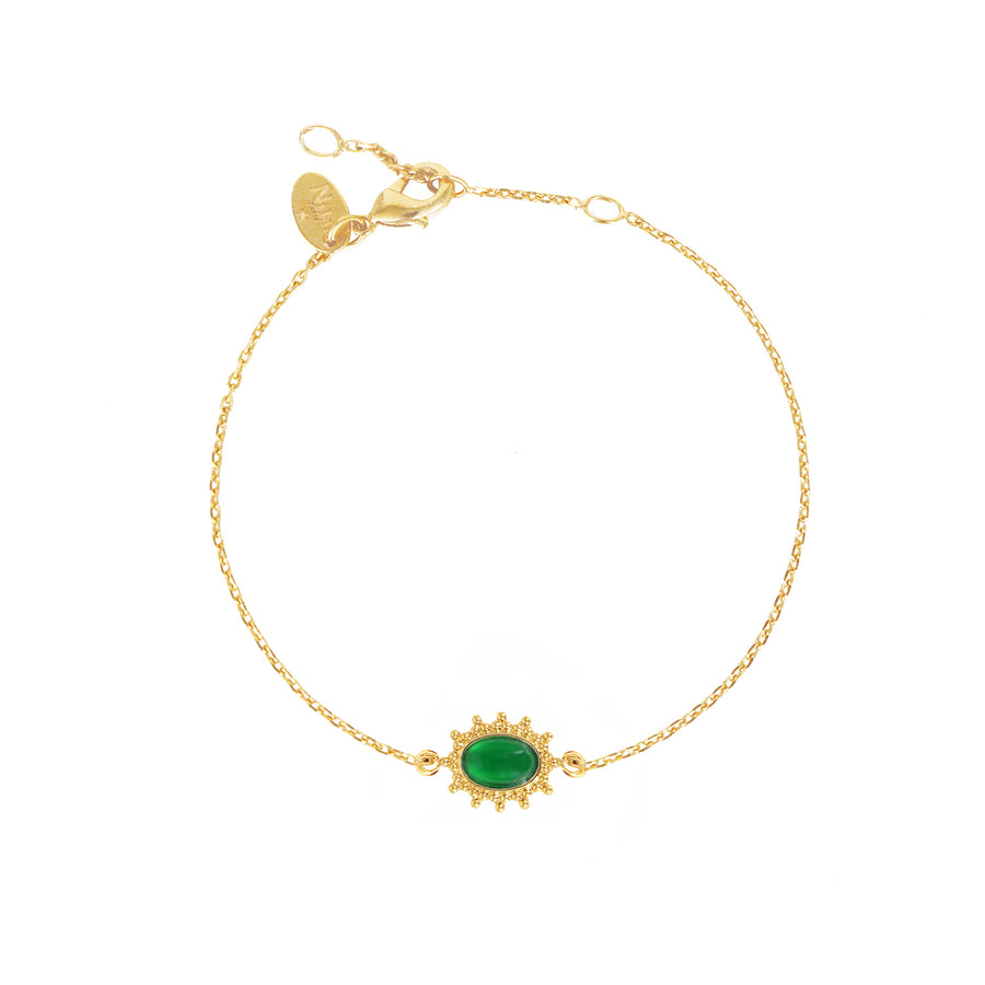 Thelma Green Agate Bracelet