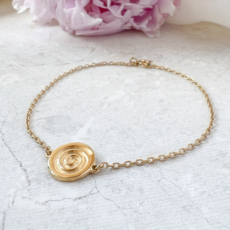 Gold Plated Celtic Spiral Bracelet 