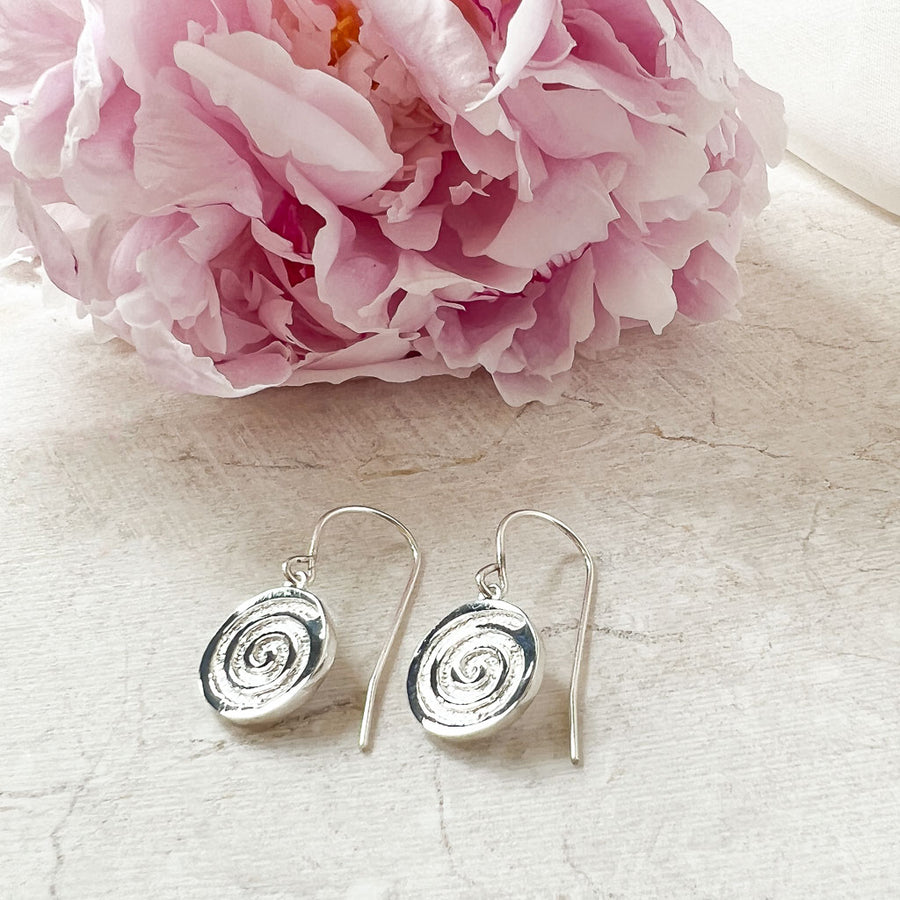 Celtic Spiral Silver earrings