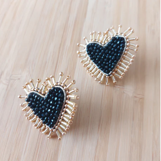 Sacred Heart Stud Earrings