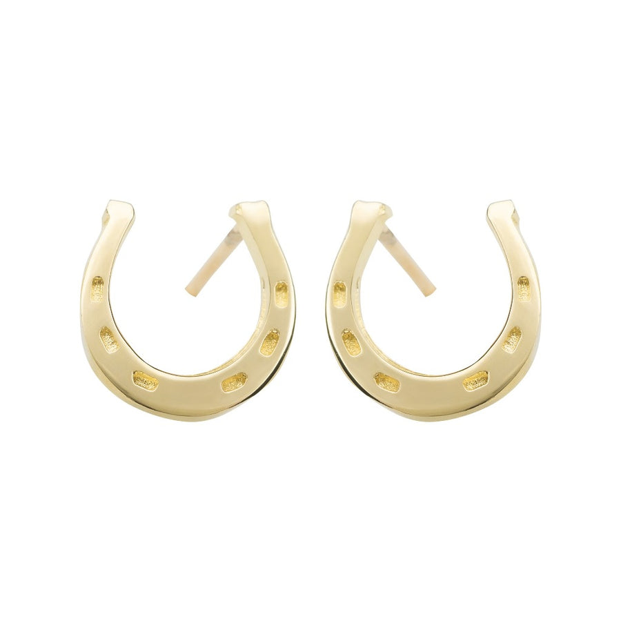 lucky horseshoe stud earrings by liwu jewellery 