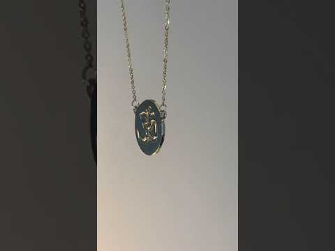 Om Symbol 9ct Solid Gold Necklace (Symbolising Inner Peace and Calm)