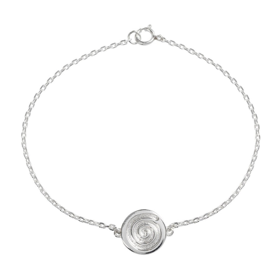 single spiral silver bracelet by liwu jewellery