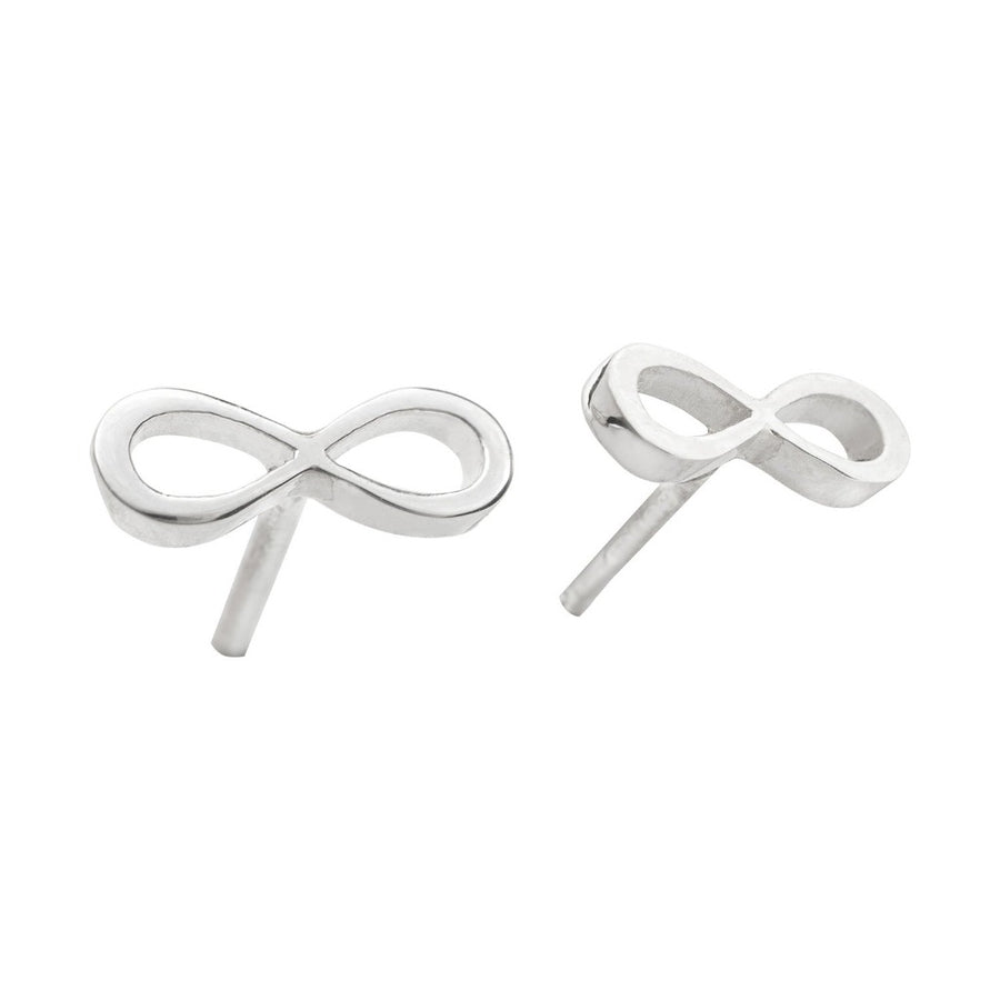 infinity symbol silver earrings by liwu jewellery 
